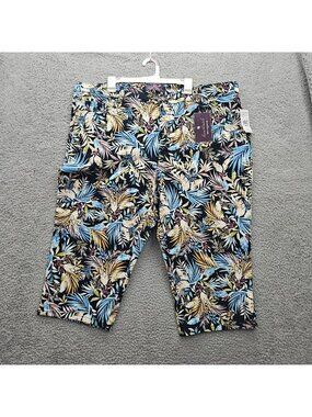 Gloria Vanderbilt Womens Amanda Capri Pants 22W Floral Print Classic Stretch NWT